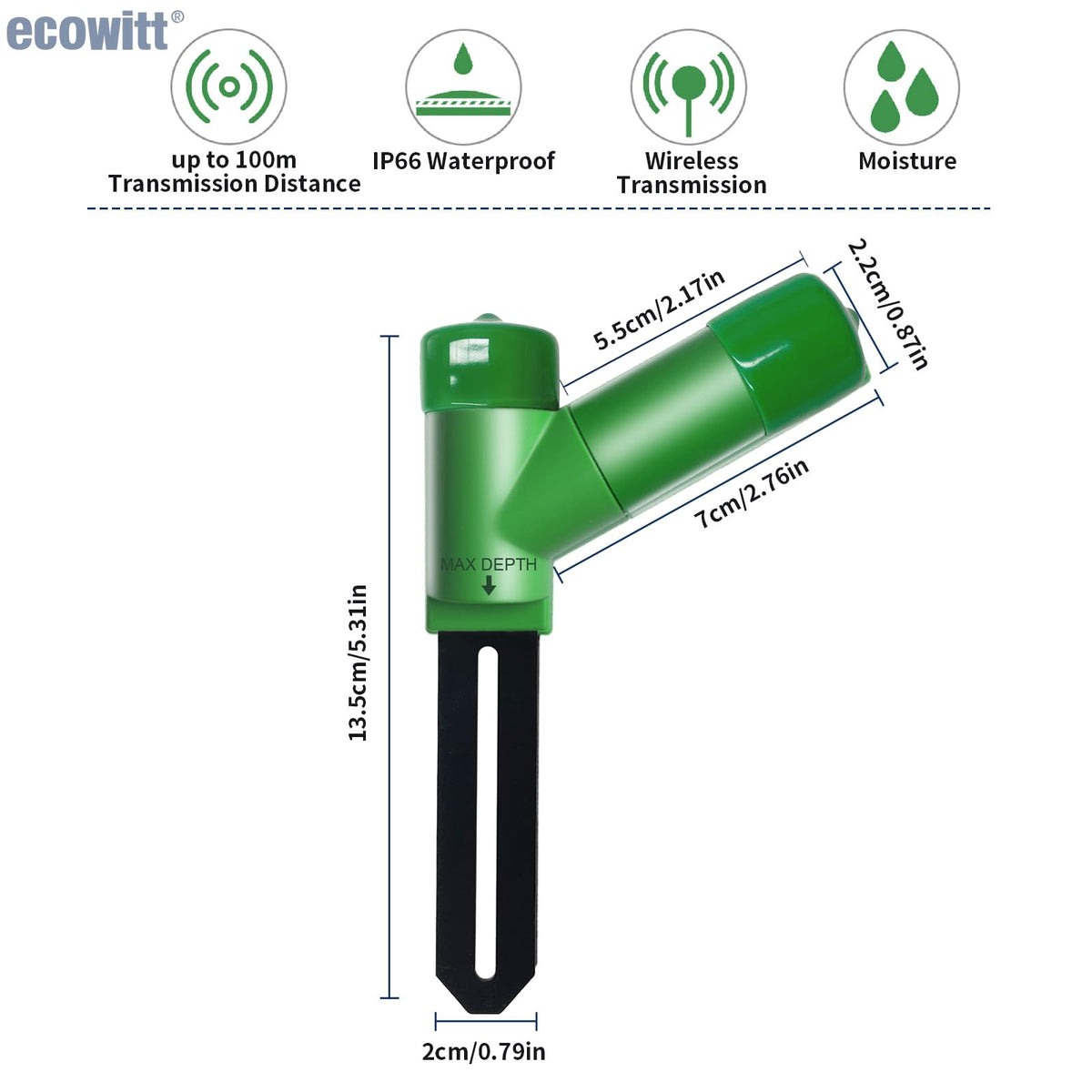 WH51 used indoors and outdoors for irrigation monitoring