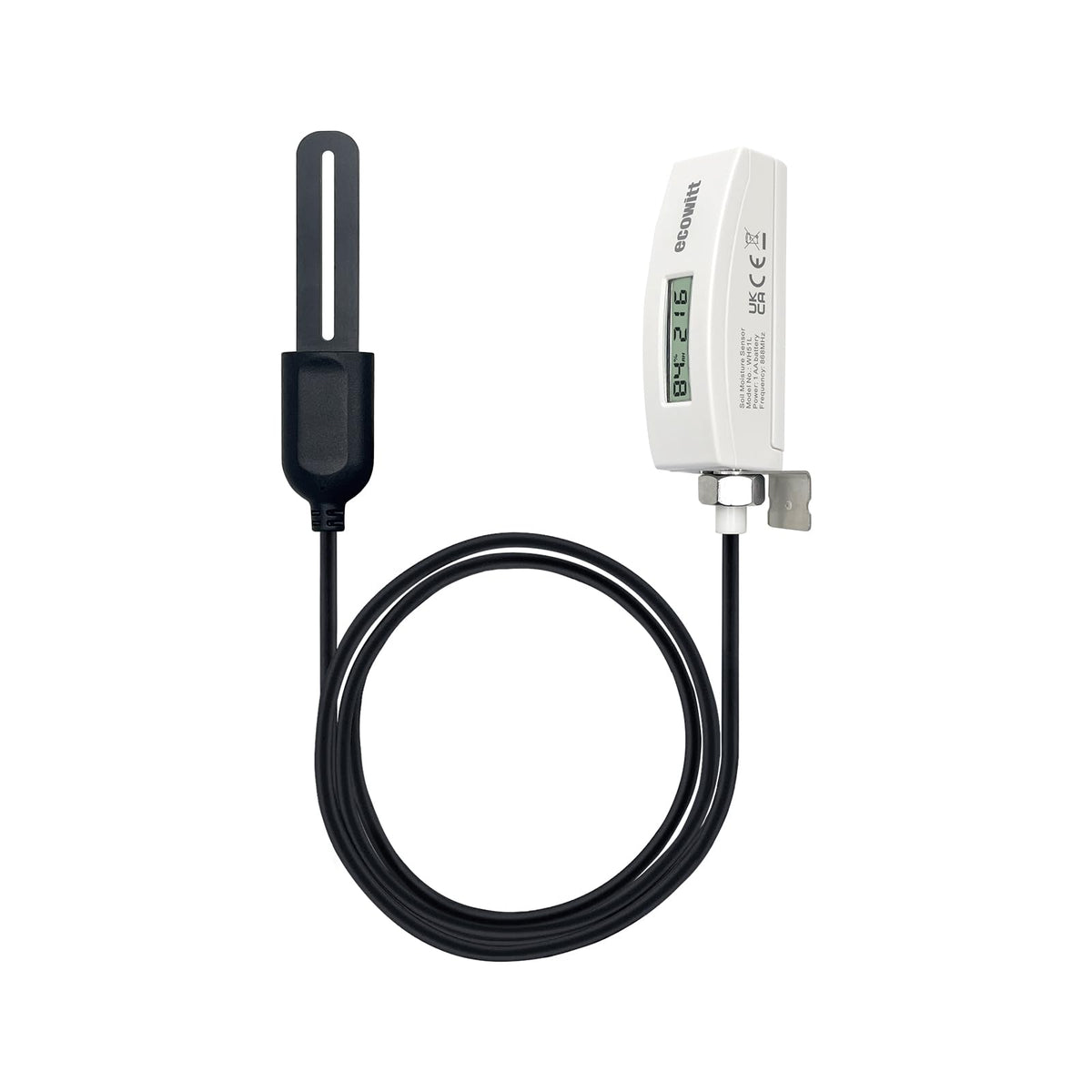 WH51L with 1m PVC wire extended for deeper soil moisture measurement