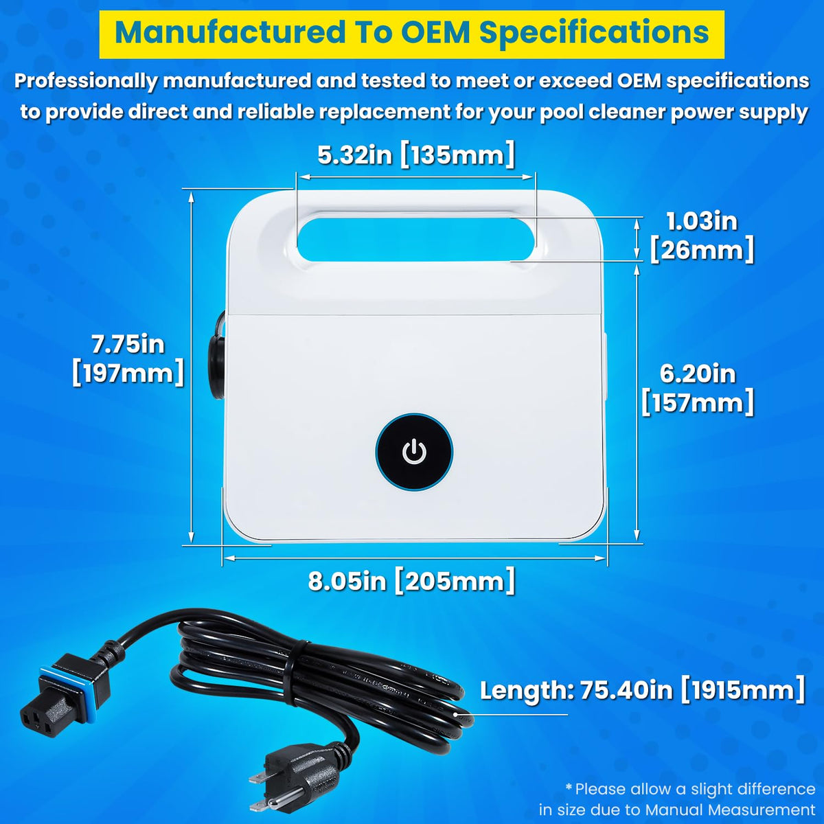 E-cowlboy 99956034 power supply for Dolphin Escape offers durable operation in outdoor pools.