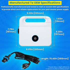 E-cowlboy 99956034 power supply for Dolphin Escape offers durable operation in outdoor pools.
