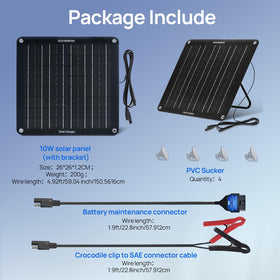 ECO-WORTHY 100W battery charging via direct connection for maintenance