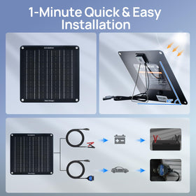 ECO-WORTHY 100W with OBD-II connection for continuous charging