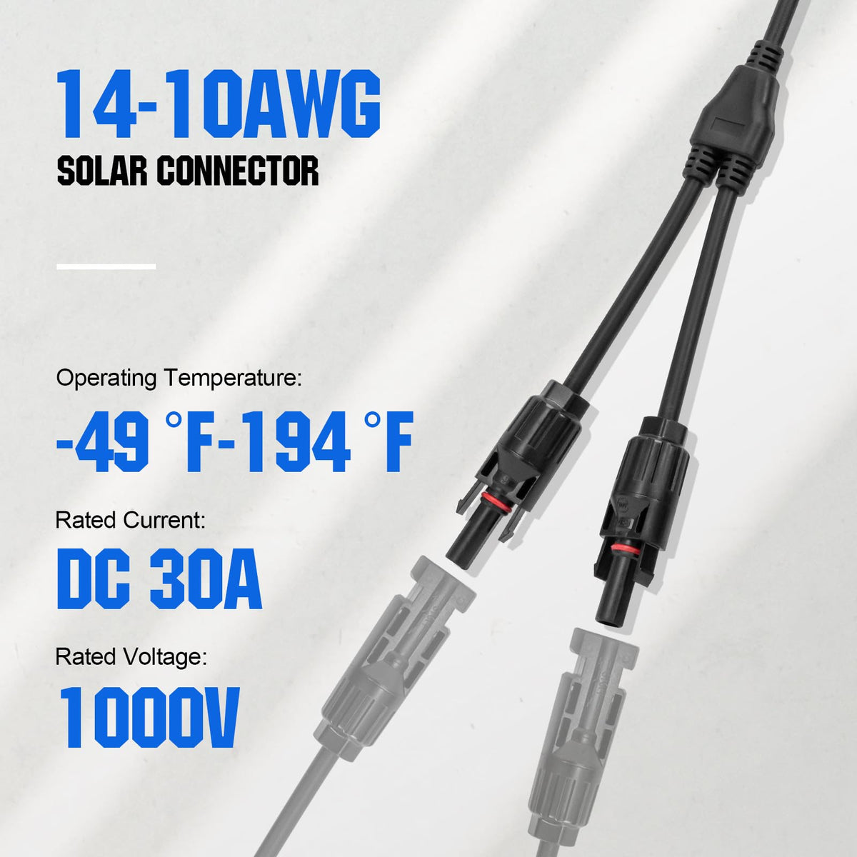 ECOWORTHY IP68 waterproof solar cable resists dust and harsh weather.
