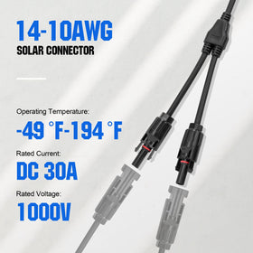 ECOWORTHY IP68 waterproof solar cable resists dust and harsh weather.