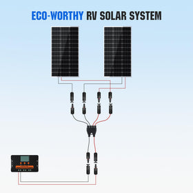 ECO-WORTHY IP68 waterproof solar connector for dust and moisture protection.