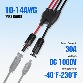 ECO-WORTHY long cable lengths ease on-site wiring and setup.