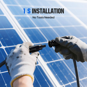 ECO-WORTHY plug-and-play solar connector for easy installations.