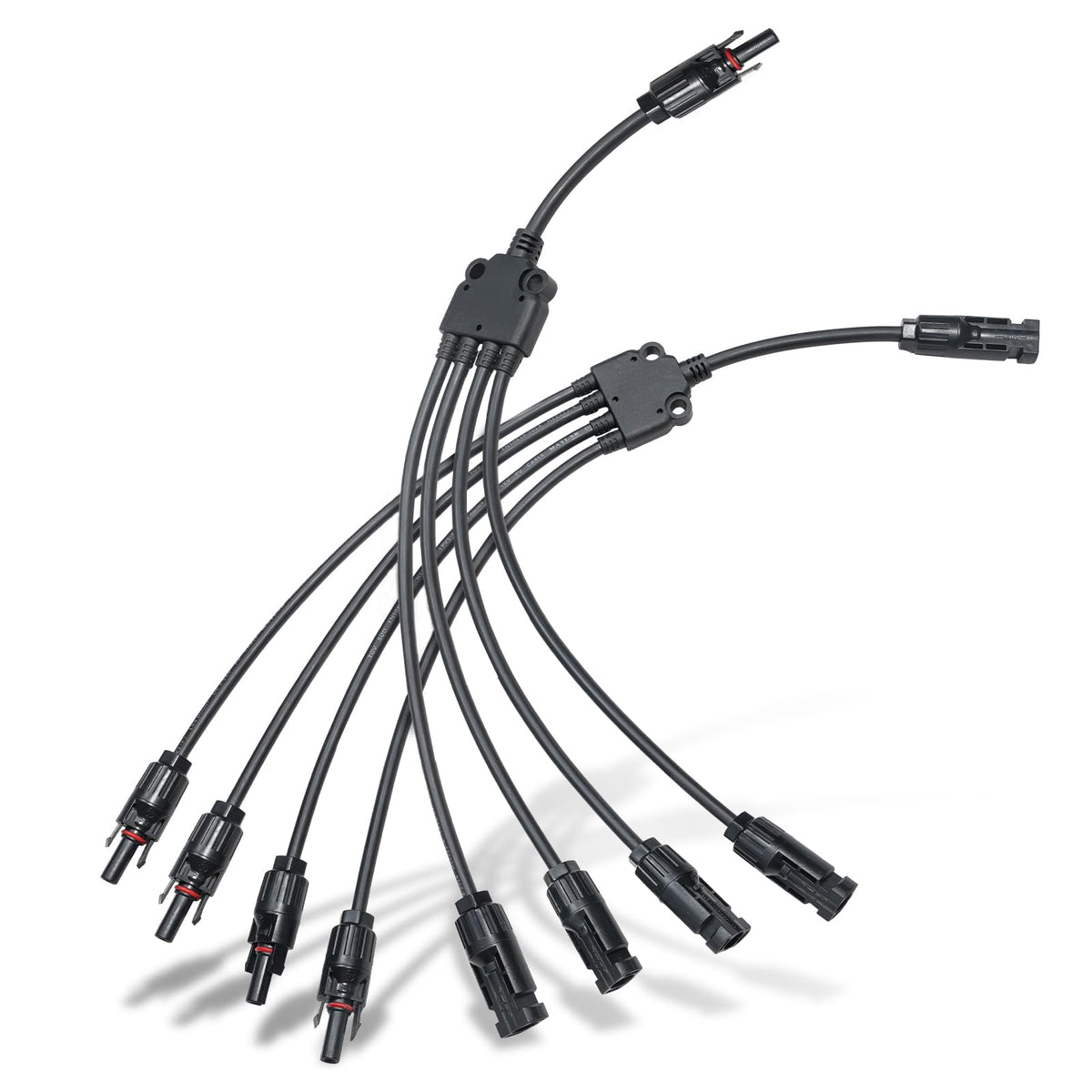 ECO-WORTHY Y-branch connector enables parallel panel setup for higher output.