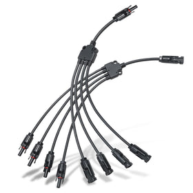 ECO-WORTHY Y-branch connector enables parallel panel setup for higher output.