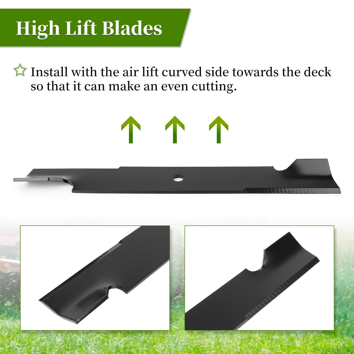 Ecreban blade dimensions 18-3/4 by 2-1/2 inches for 54-inch decks