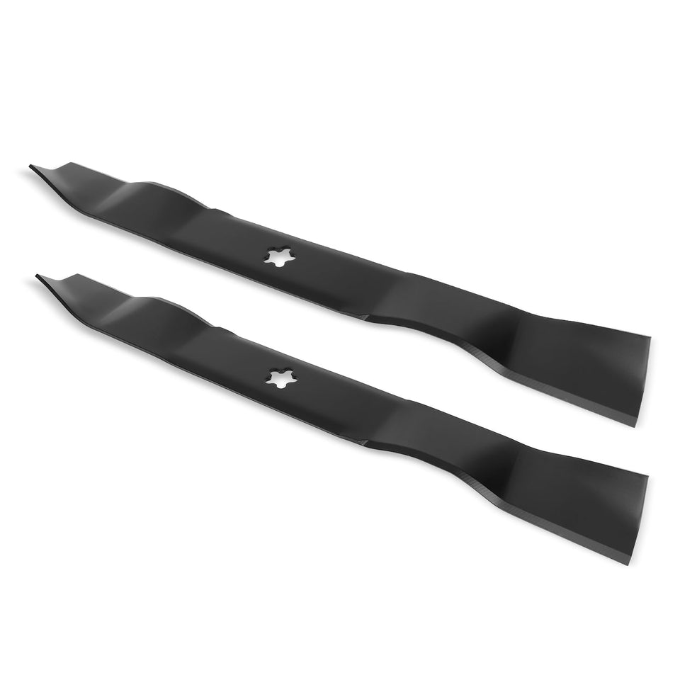 Ecreban 134149 mower blade mounted on a 42-inch deck for efficient mulching