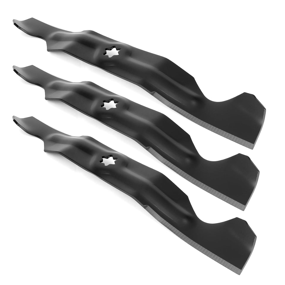 Ecreban 50 inch mower blades three-pack for even cuts