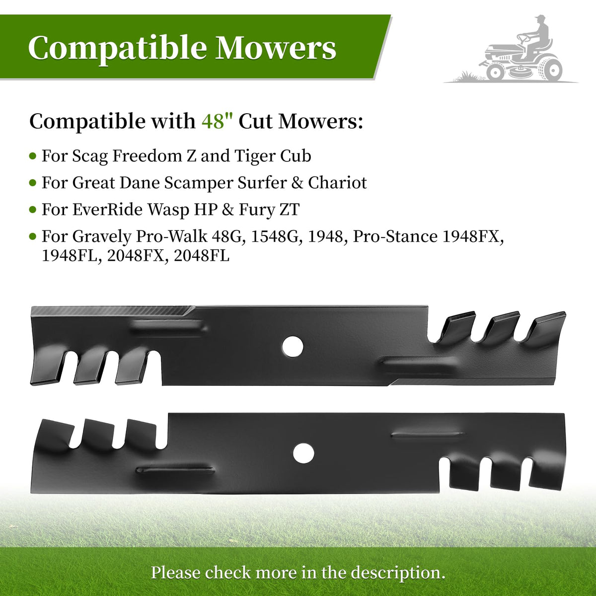 Ecreban 795757 three-pack blades offer durable coated construction.