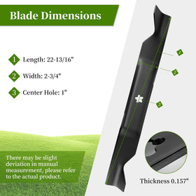 Ecreban high lift blade top view enhances clippings pickup and bagging.