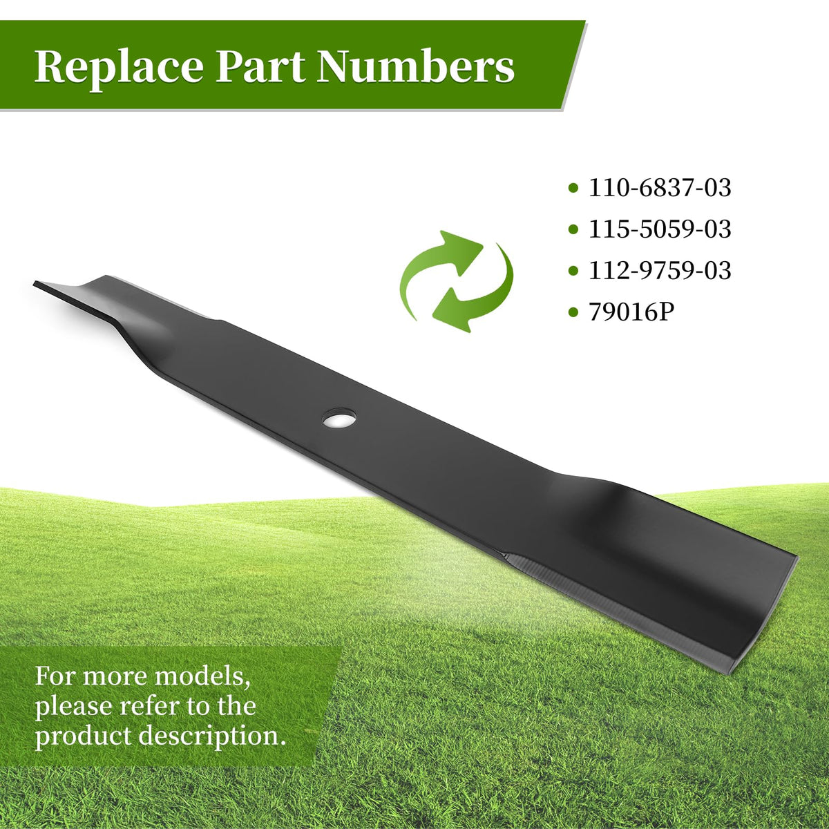 Easy installation of Ecreban blades with standard bolts and nuts