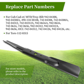 Ecreban lawn mower blade installation easy with curved side facing deck