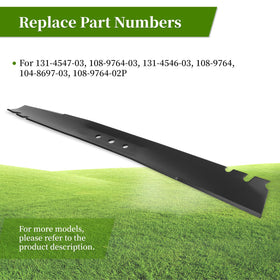 Center-hole diameter of Ecreban mulching blade shown for proper mounting.