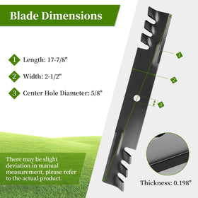Ecreban blades mounted on a 52-inch deck show quick replacement and solid fit.