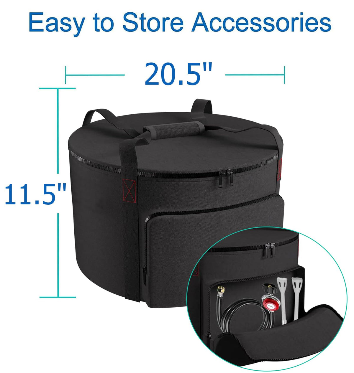 EddHomes bag with two-way zipper allows quick loading and unloading