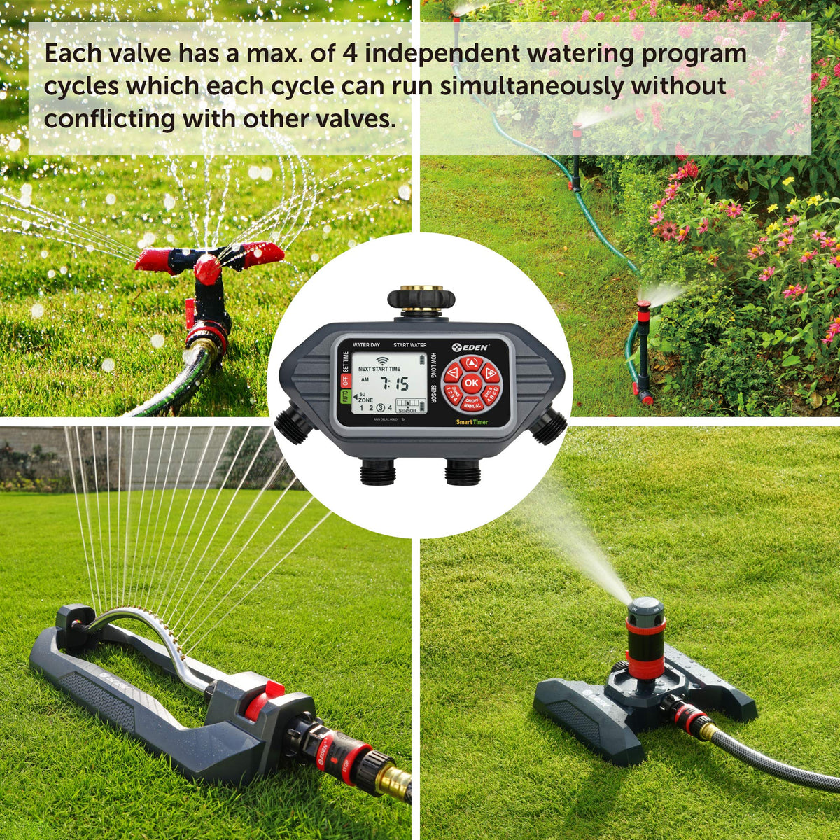 Eden 93413 leakproof zinc inlet with filter for durable outdoor use
