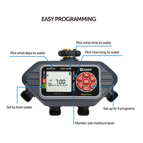 Eden 93413 easy setup with large display simplifies programming across four zones