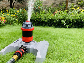 Flow-through design on Eden 96122 expands watering to multiple sprinklers