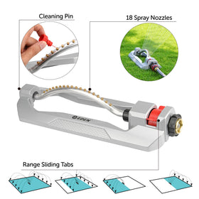 Eden 96218 adjustable spray range demonstrated for precise watering