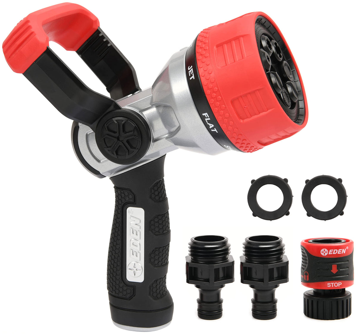 Eden 96806 fireman nozzle with rugged metal construction for lasting garden use