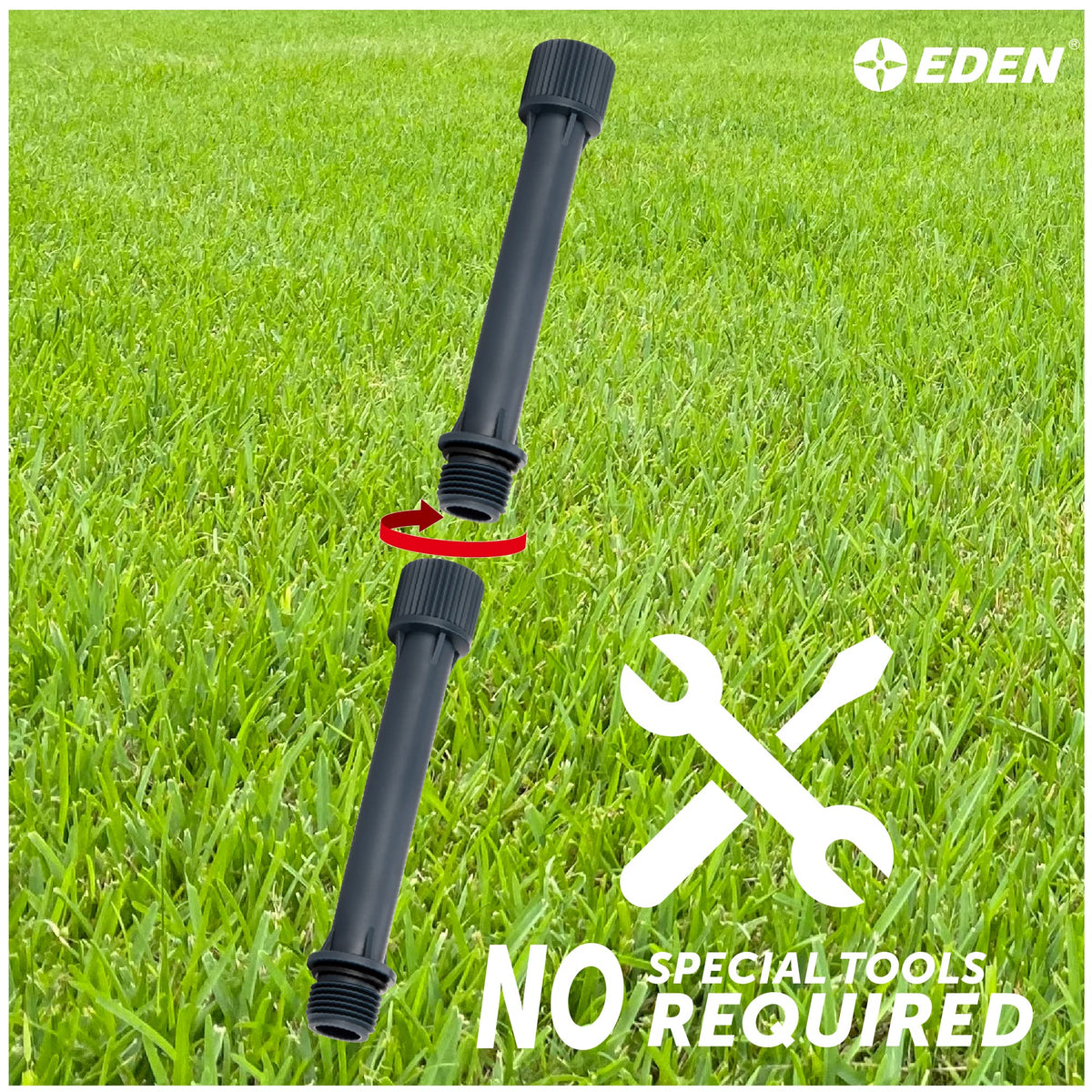 Eden 99999 compatibility with Eden sprinkler heads for flexible upgrades.