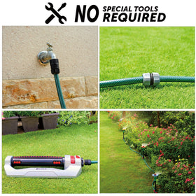 Eden lightweight flexible hose reduces strain during watering tasks.