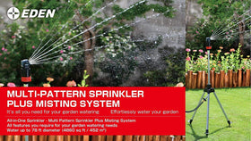 Eden 360-degree rotation enables full-circle watering with minimal effort.