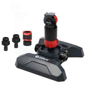 Eden Multi-Pattern Sprinkler Plus provides flexible watering for different garden areas.