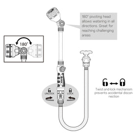 Eden PRO quick-connect wand with 360-degree swivel for seamless tool switching