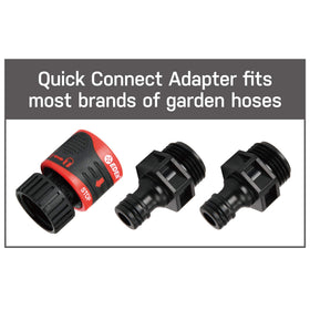 Eden weighted base provides stability on uneven ground during watering.