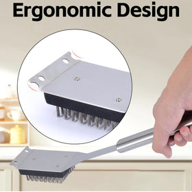 Edgnb food-grade stainless steel bristles close-up for safe grill cleaning