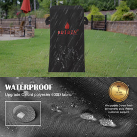 EDIBIN smoker cover with UV resistance for outdoor grills