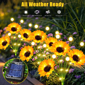EDOF gift-ready sunflowers with fireflies suit birthdays and celebrations.