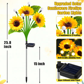 EDOF IP65 waterproof sunflowers withstand rain for year-round decor.