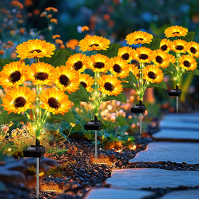EDOF IP65 waterproof sunflower lights endure rain for year-round outdoor use
