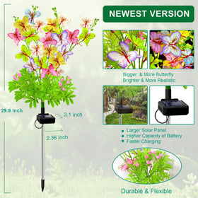EDOF Solar Butterfly Lights along the garden path provide inviting nighttime illumination