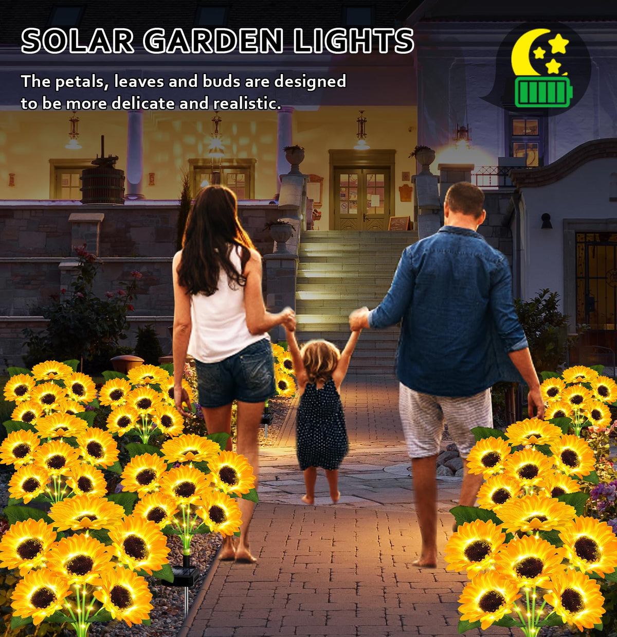 Upgraded solar panel detail with higher energy conversion for longer nights.