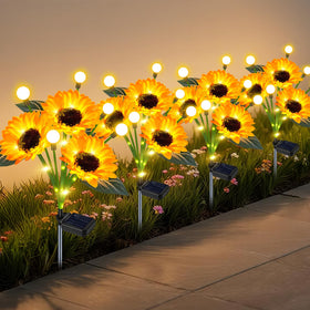 EDOF solar sunflowers with firefly lights brighten outdoor spaces beautifully.