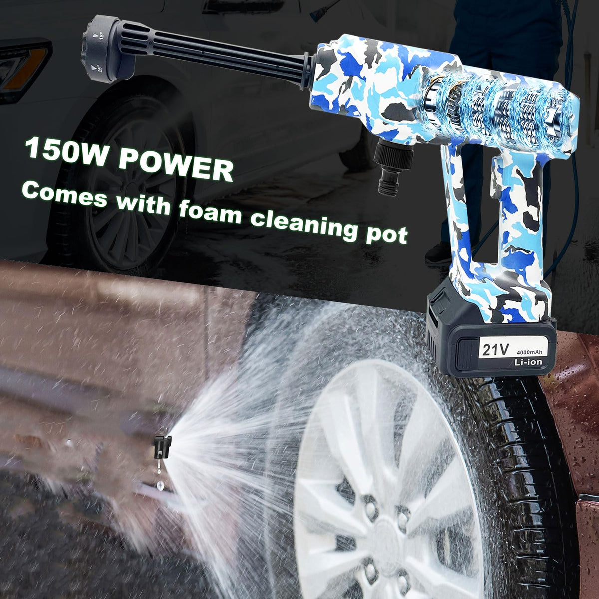 EDOMOL blade blower used indoors on floors for quick dust removal.