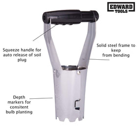 Edward Tools bend-free design reduces wrist strain during digging.