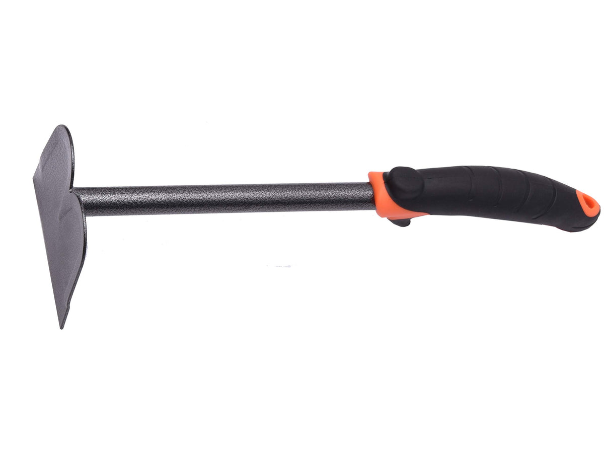 Edward Tools hand hoe with ergonomic rubber grip reduces fatigue while weeding
