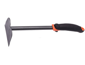 Edward Tools hand hoe with ergonomic rubber grip reduces fatigue while weeding