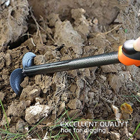 Edward Tools carbon steel hoe for breaking compacted soil and preparing beds