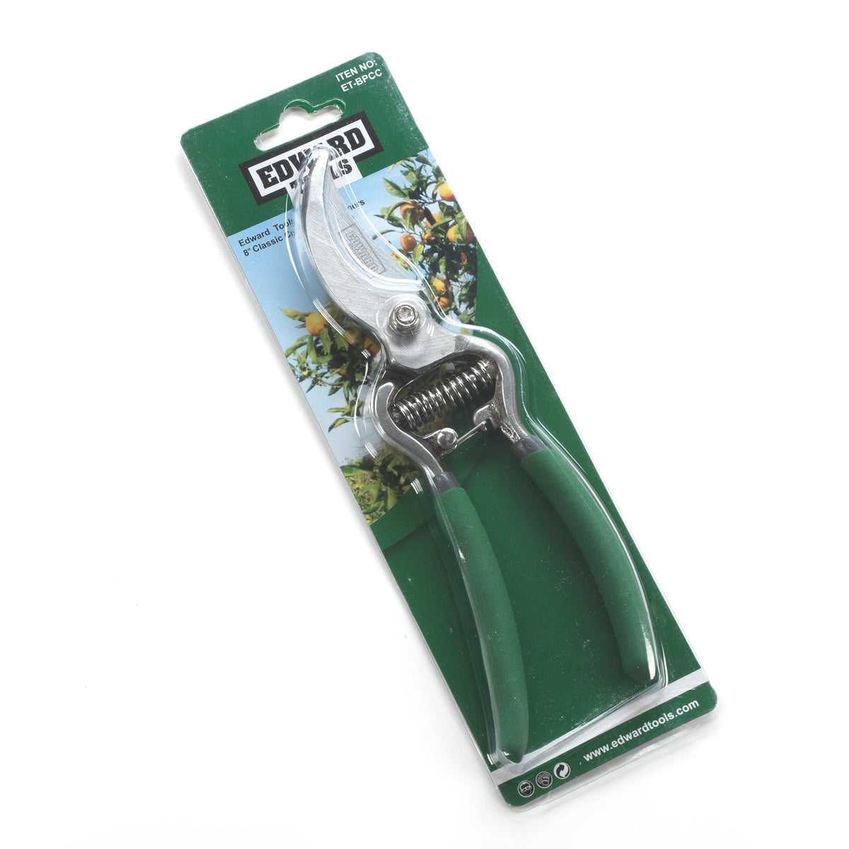 Edward Tools pruner with safety lock engaged for safe storage and handling