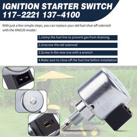 eeaee John Deere E100-series solenoid installed on riding mower