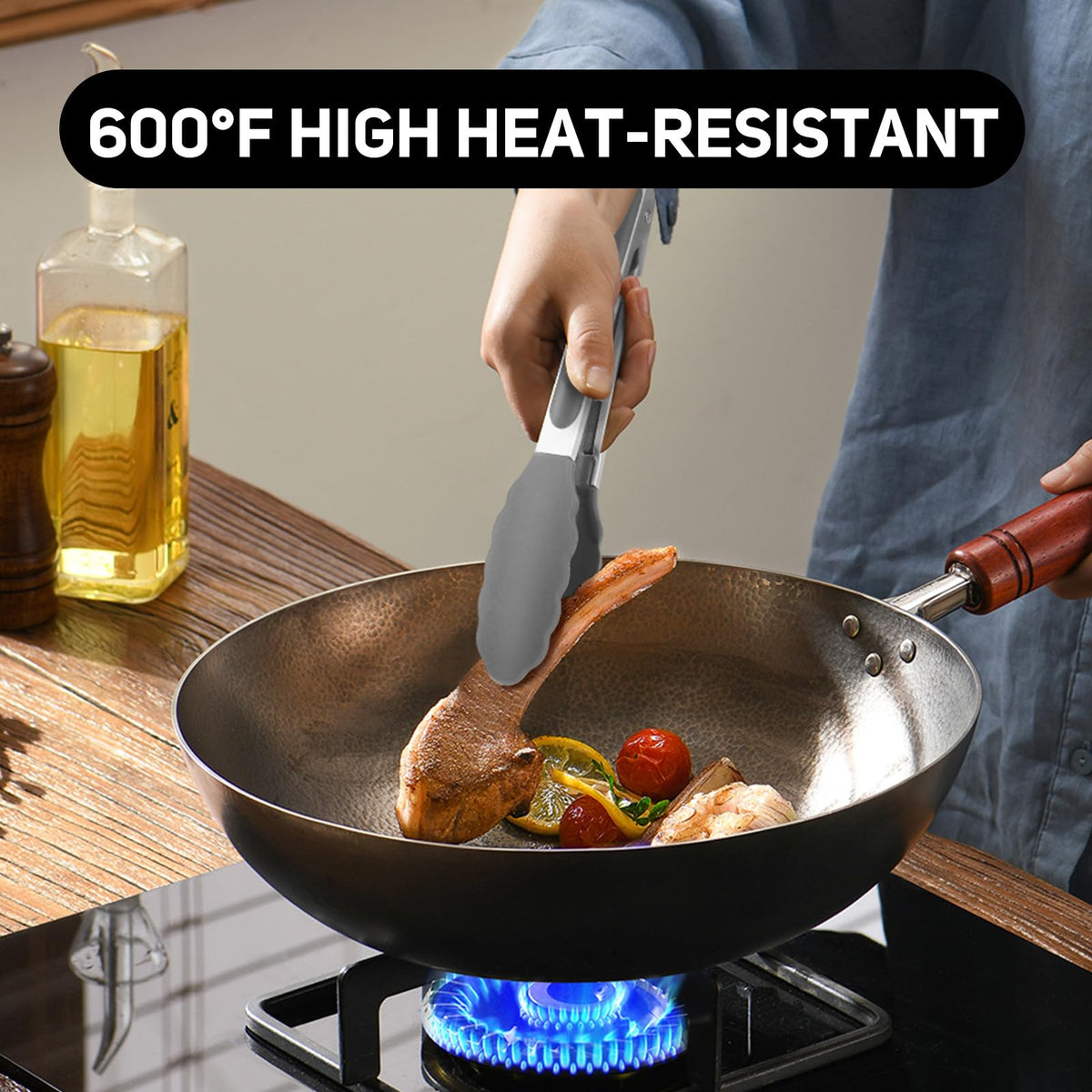 EEKEDO tongs dishwasher-safe for easy cleanup after meals.